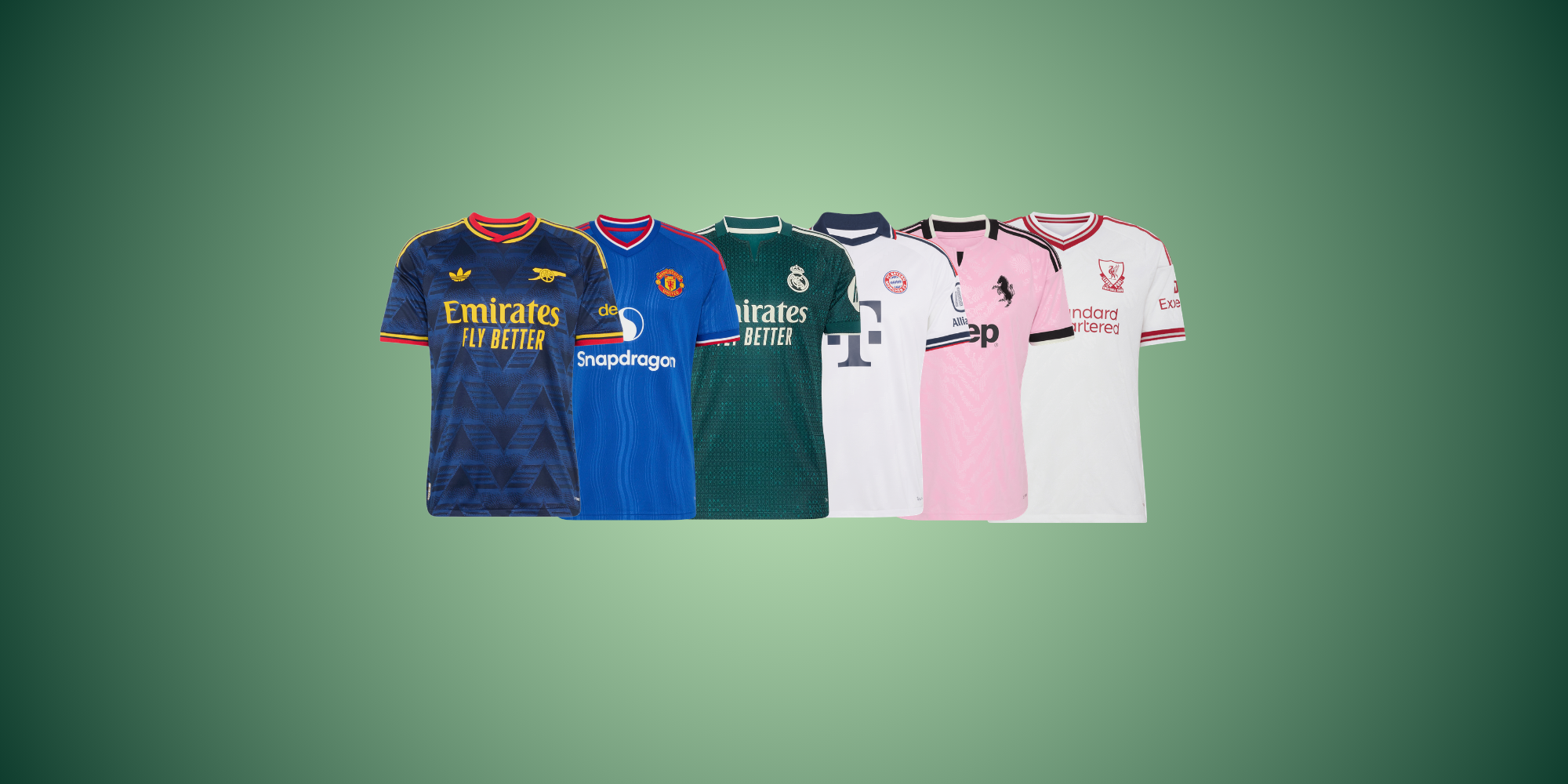 2026/27 Away Jerseys: Real Madrid, Arsenal, Liverpool, Manchester United, Bayern Munich &amp; Juventus