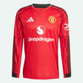Manchester United 25/26 Long Sleeve Home Jersey