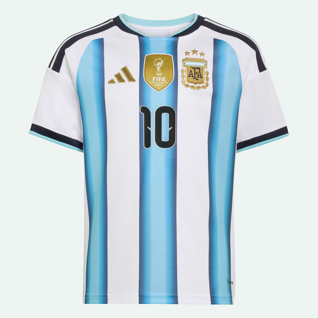 Argentina 26 Home Messi Kids Jersey