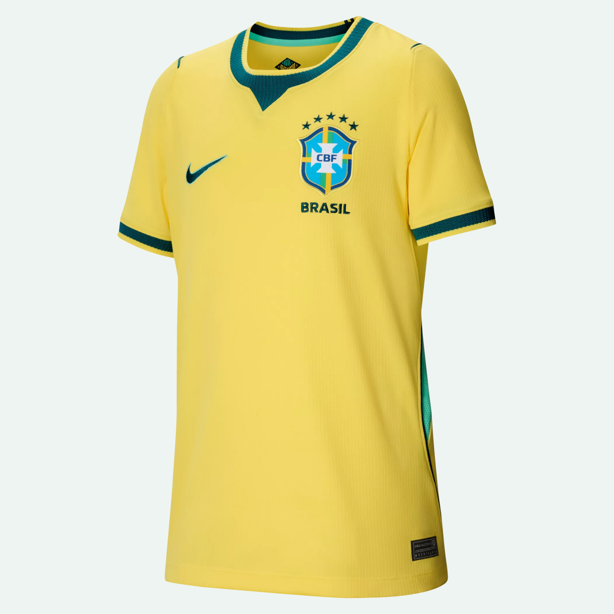 Brazil 26 Stadium Home Kids Jersey