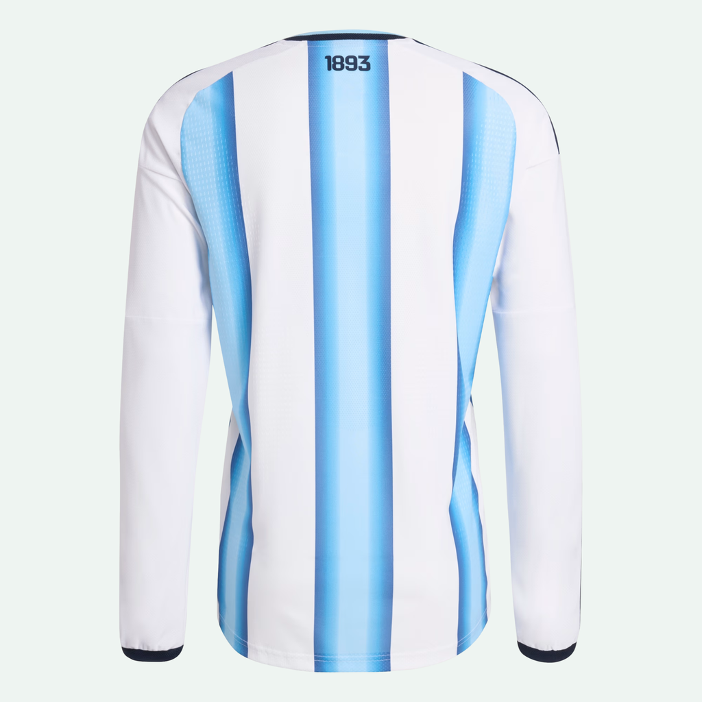 Argentina 26 Home Authentic Long Sleeve Jersey