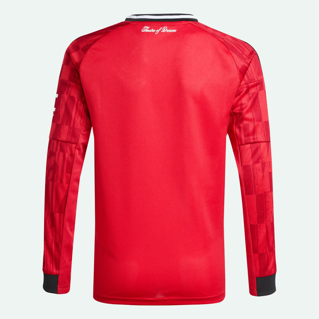 Manchester United 25/26 Long Sleeve Home Kids Jersey
