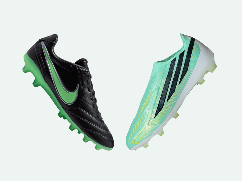 two soccer cleats