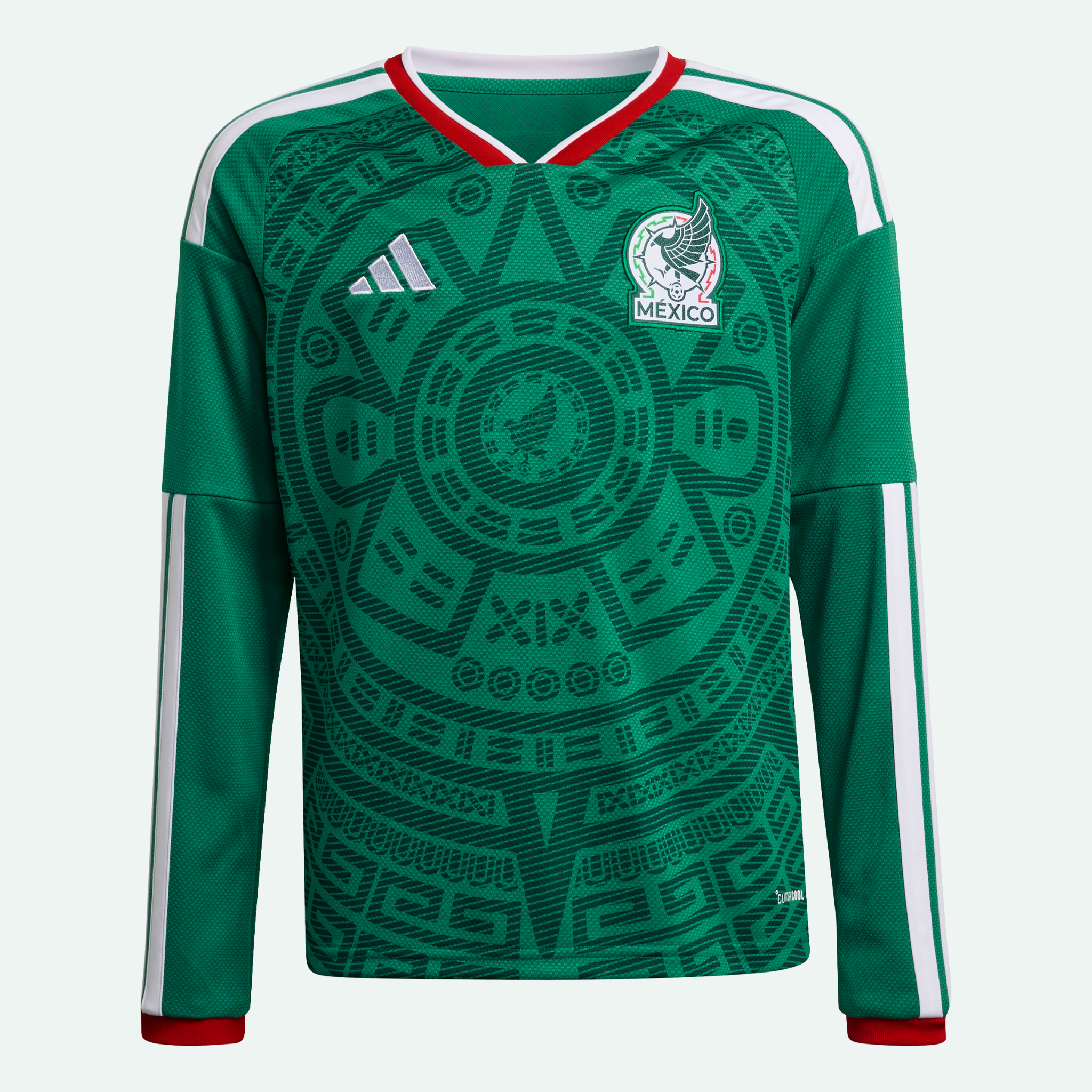 Mexico 26 Home Long Sleeve Kids Jersey