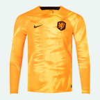 Netherlands 22 Stadium Home Long Sleeve Jersey