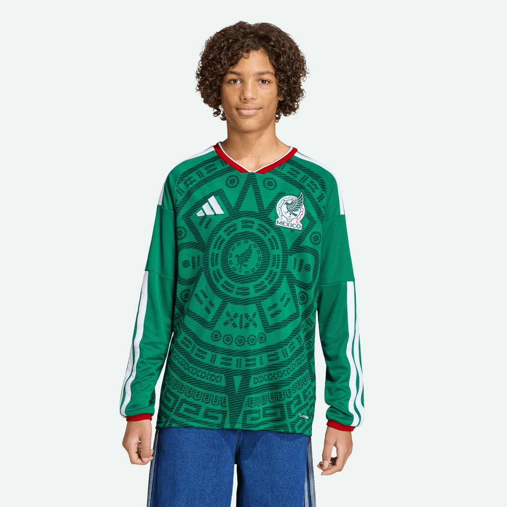 Mexico 26 Home Long Sleeve Kids Jersey